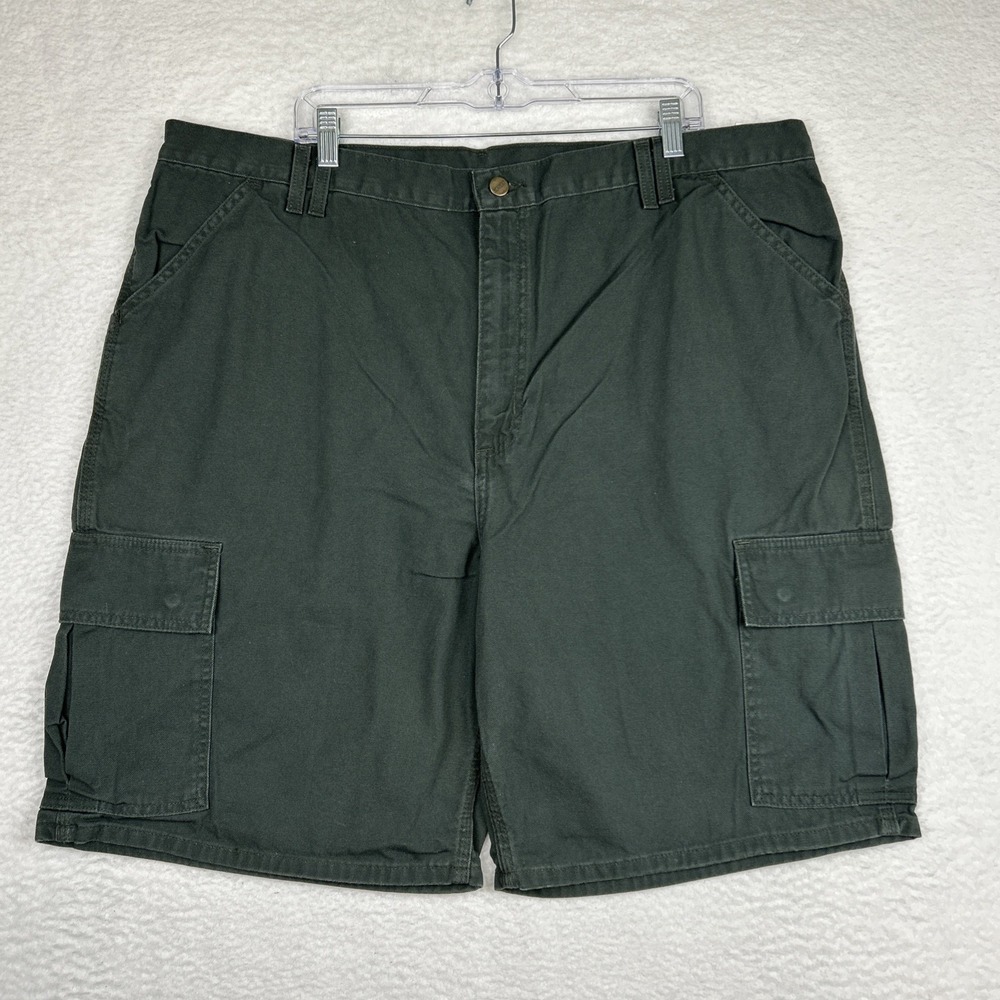 NWT Carhartt Utility Cargo Shorts Men's 44 Green Canvas B78‎ OLD